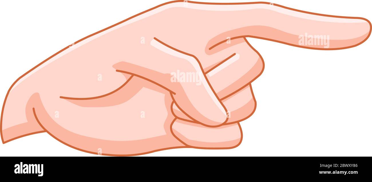 Mouvement de la main avec le doigt pointant Illustration de Vecteur