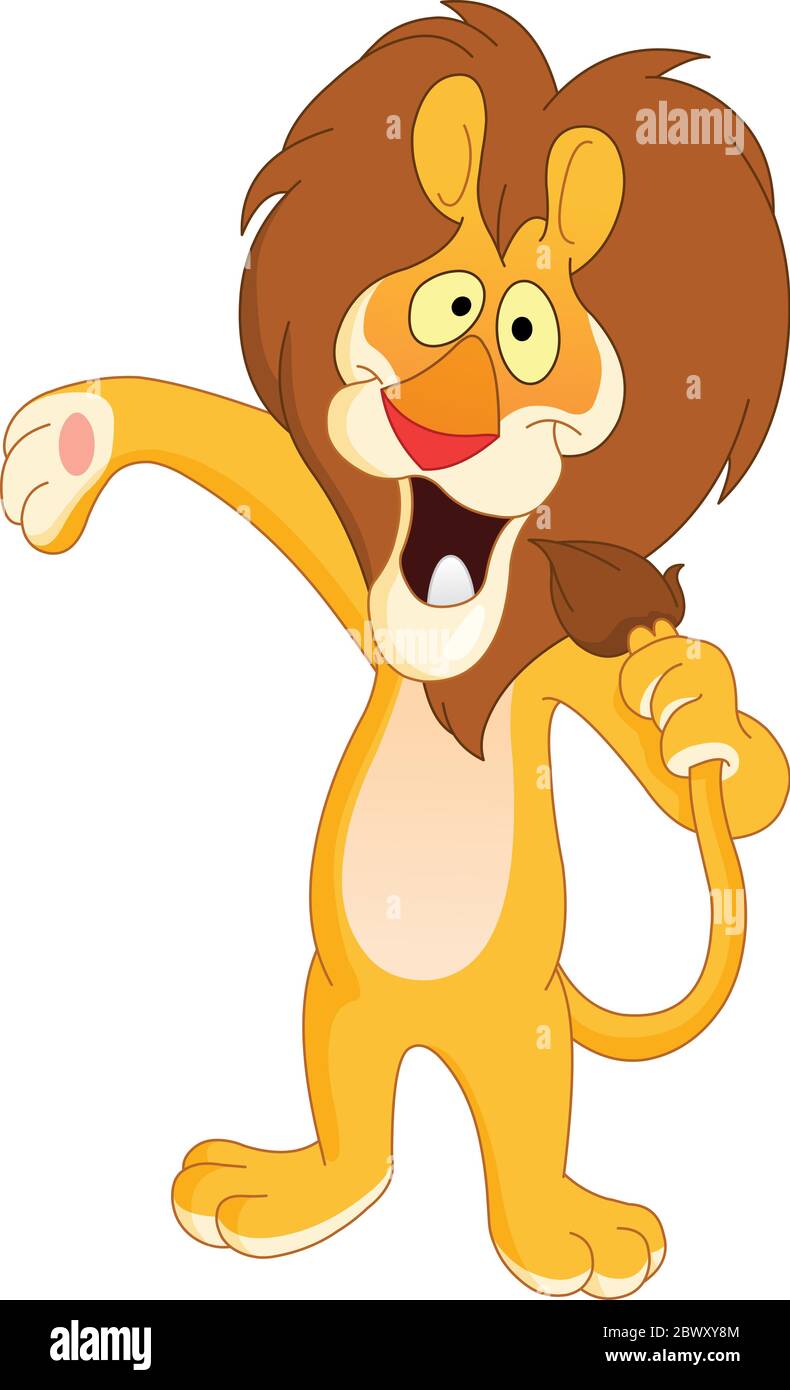 Chant lion Illustration de Vecteur