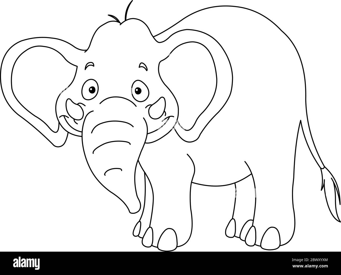Éléphant souligné Illustration de Vecteur