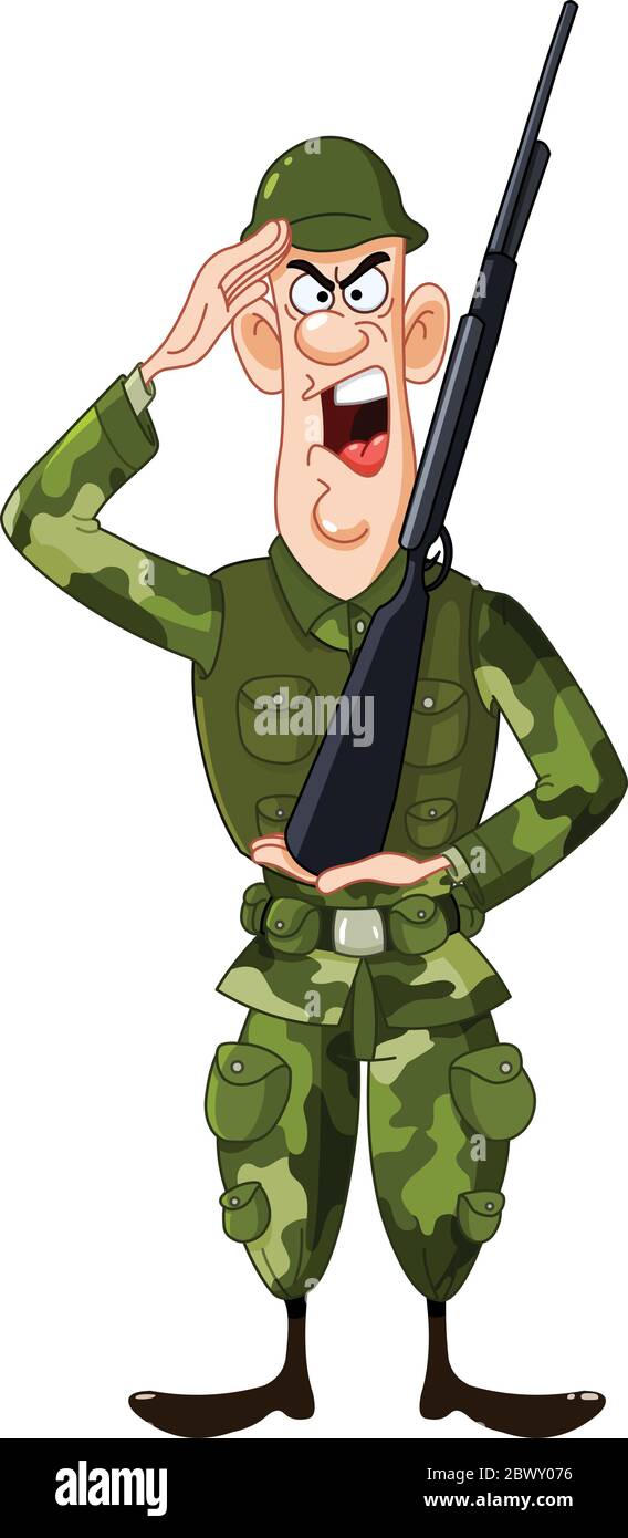 Salut soldat Illustration de Vecteur