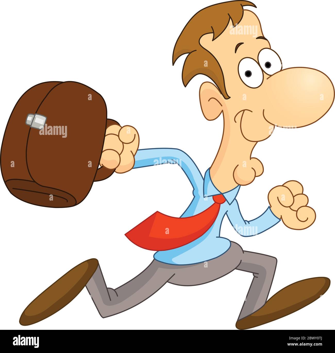 Homme d'affaires de dessin animé courant Illustration de Vecteur