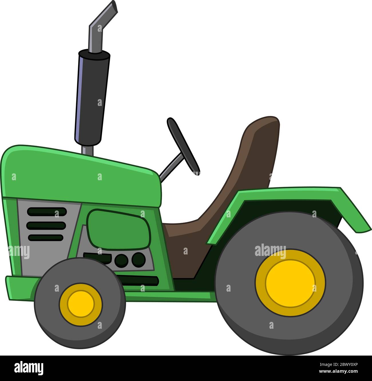 Dessin animé du tracteur Illustration de Vecteur