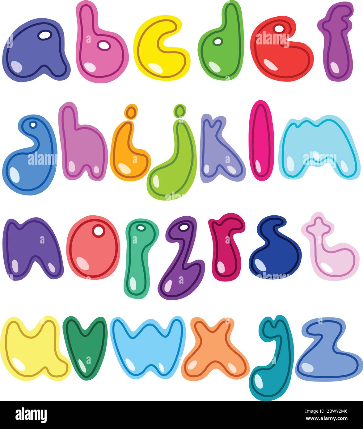 Petites lettres gaies Illustration de Vecteur