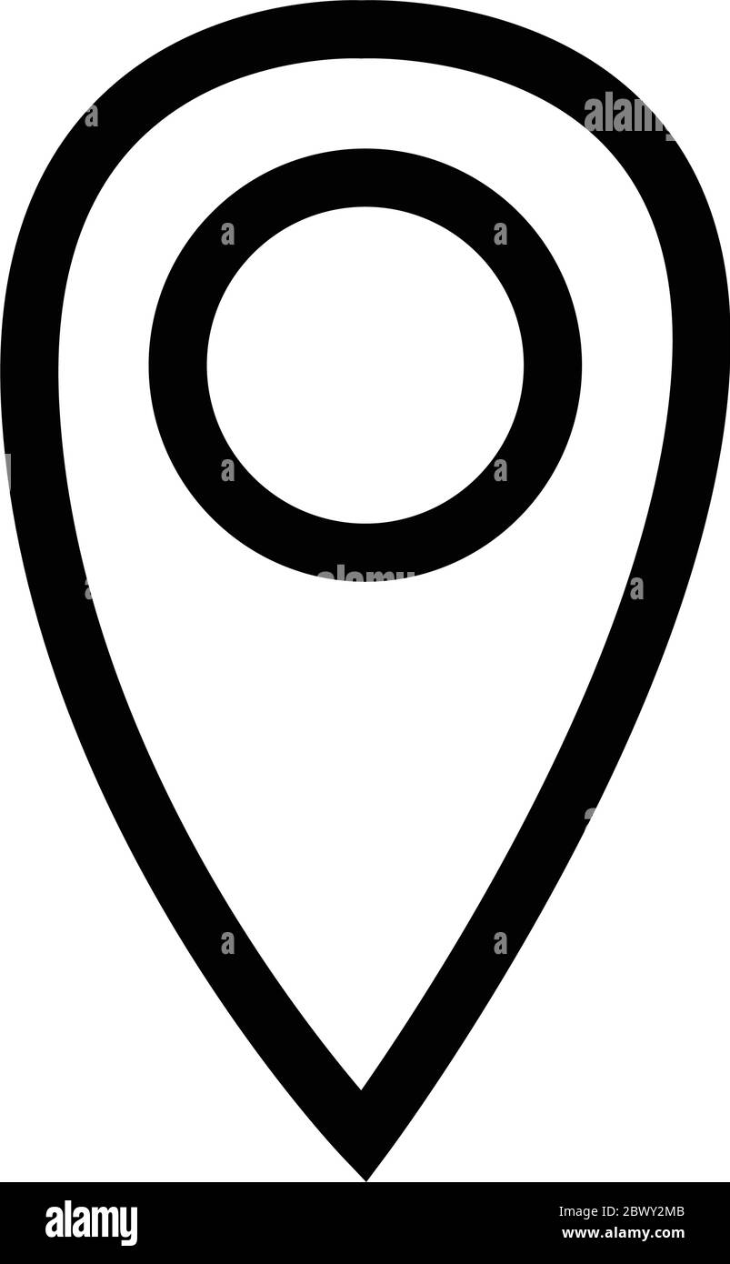 Mapper l'icône de la ligne d'épingle vecteur plat isolé Illustration de Vecteur