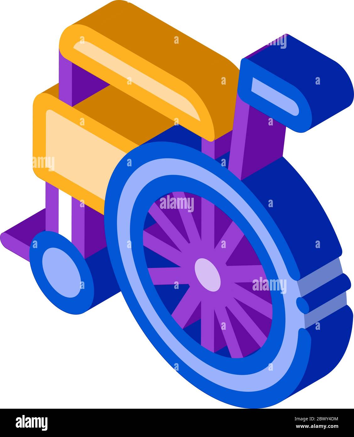 Icône isométrique de l'équipement de fauteuil roulant automoteur Illustration de Vecteur