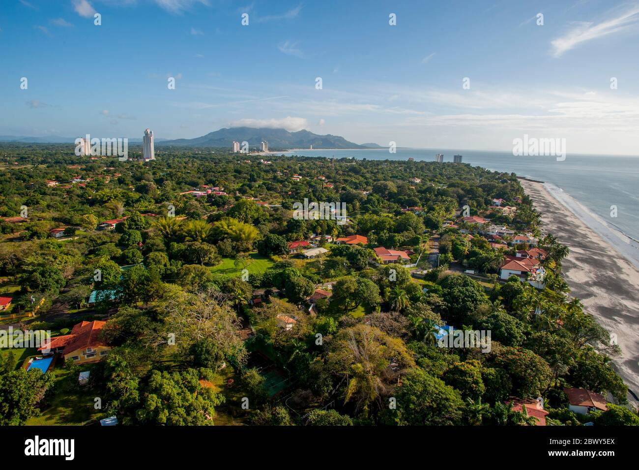 Vue d'ensemble de Coronado Beach près de Panama City, Panama. Banque D'Images