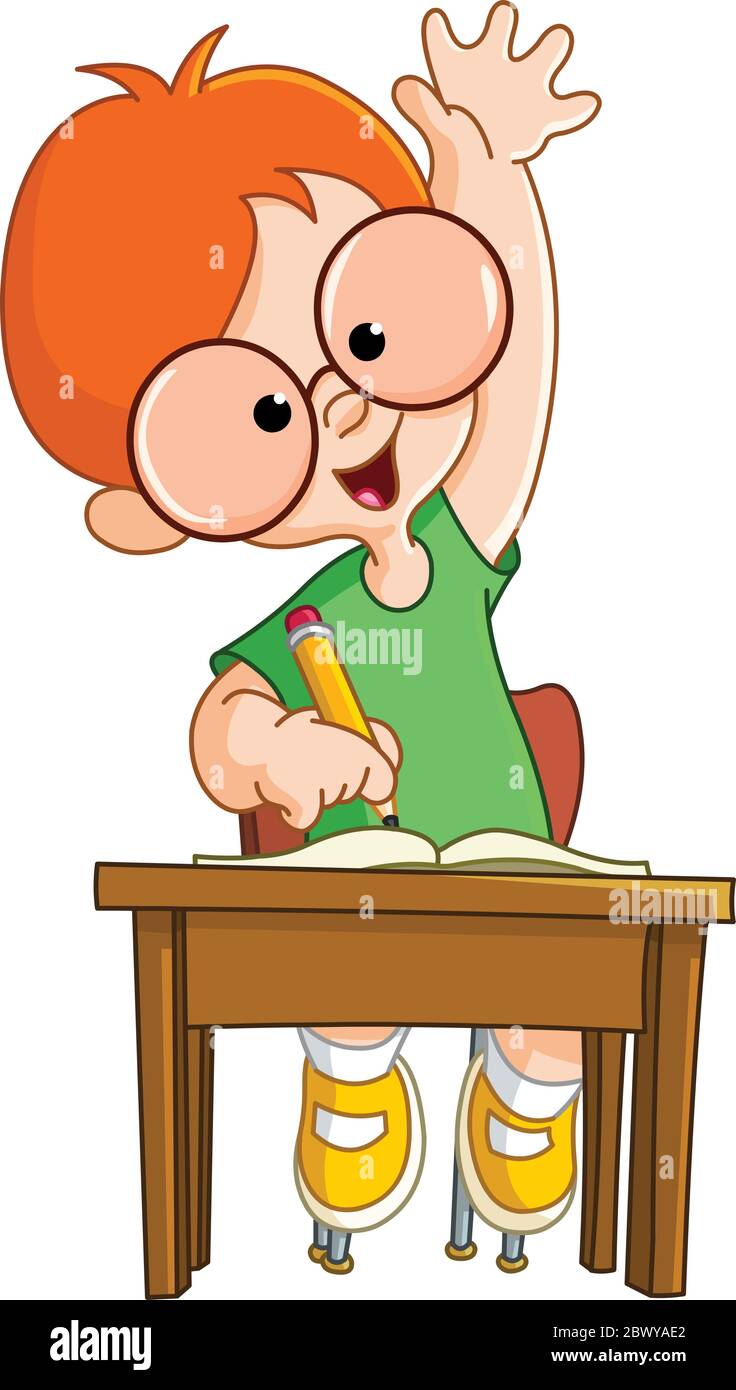 Bon Eleve Qui Tient La Main En Classe Image Vectorielle Stock Alamy Bon Eleve Qui Tient La Main En Classe Image Vectorielle Stock Alamy