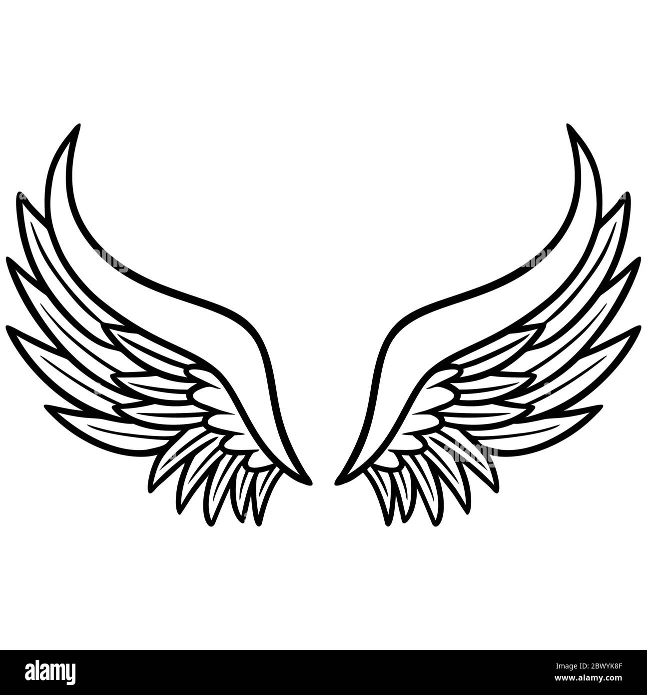 Ailes d'ange - une illustration des ailes d'ange. Illustration de Vecteur