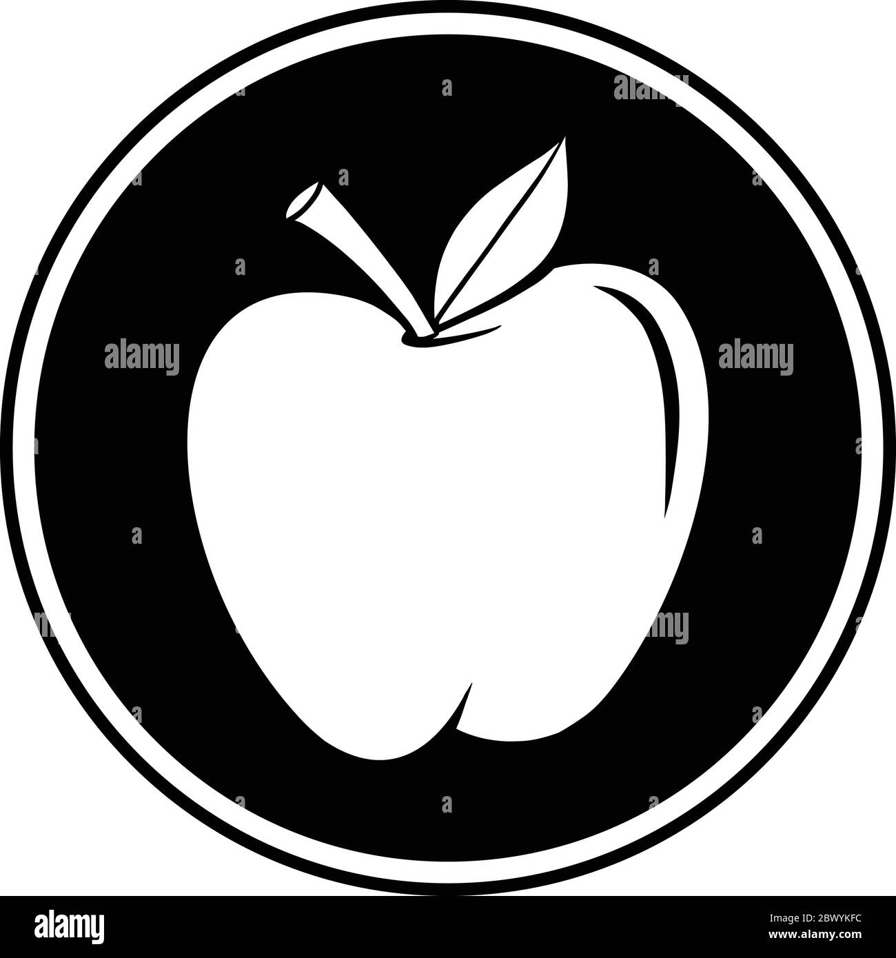 Apple Insignia - UNE illustration de dessin animé d'un Apple Insignia. Illustration de Vecteur