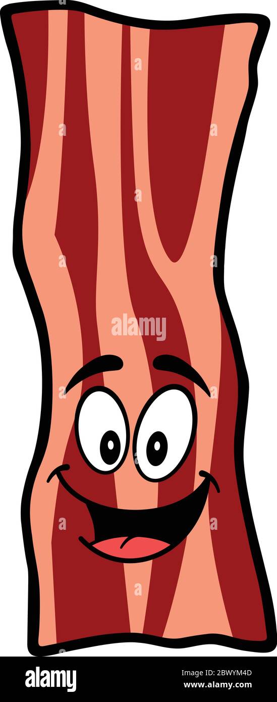 Mascotte de la bande de bacon - ILLUSTRATION d'une mascotte de la bande de bacon. Illustration de Vecteur