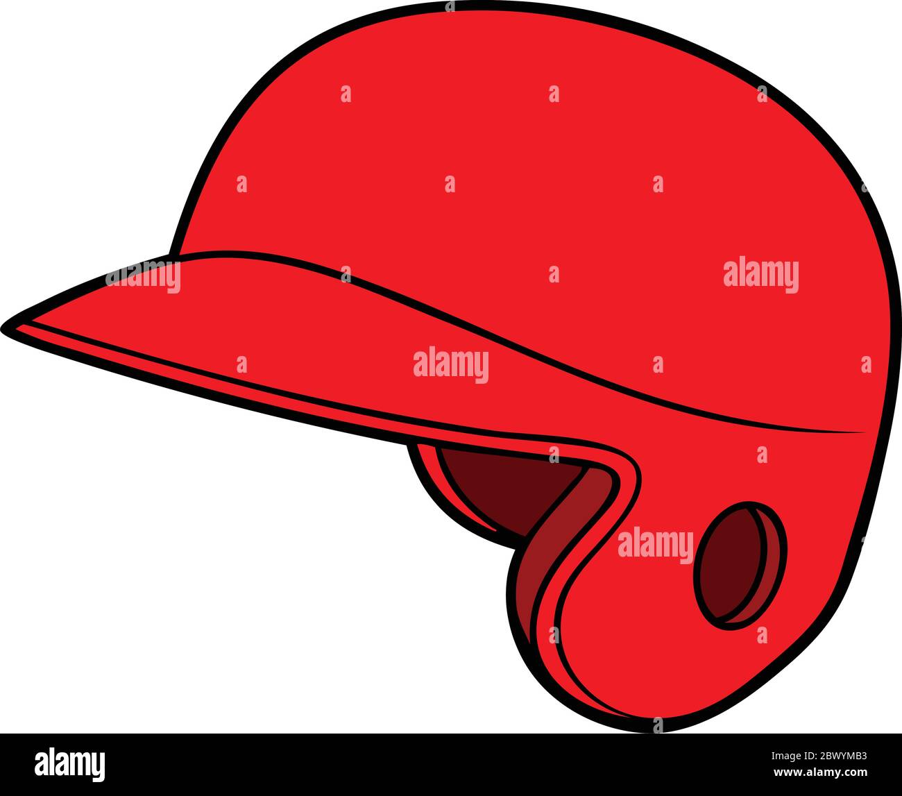 Casque de base-ball - UNE illustration de dessin animé d'un casque de base- ball Image Vectorielle Stock - Alamy