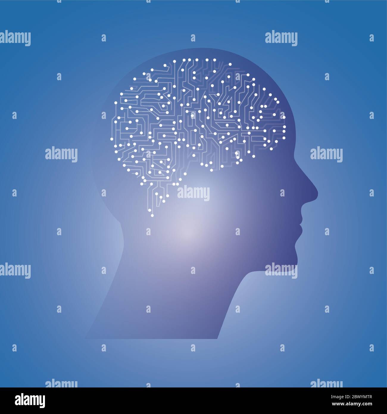 Intelligence artificielle,ai,puce,ordinateur,vecteur,concept d'intelligence artificielle Illustration de Vecteur