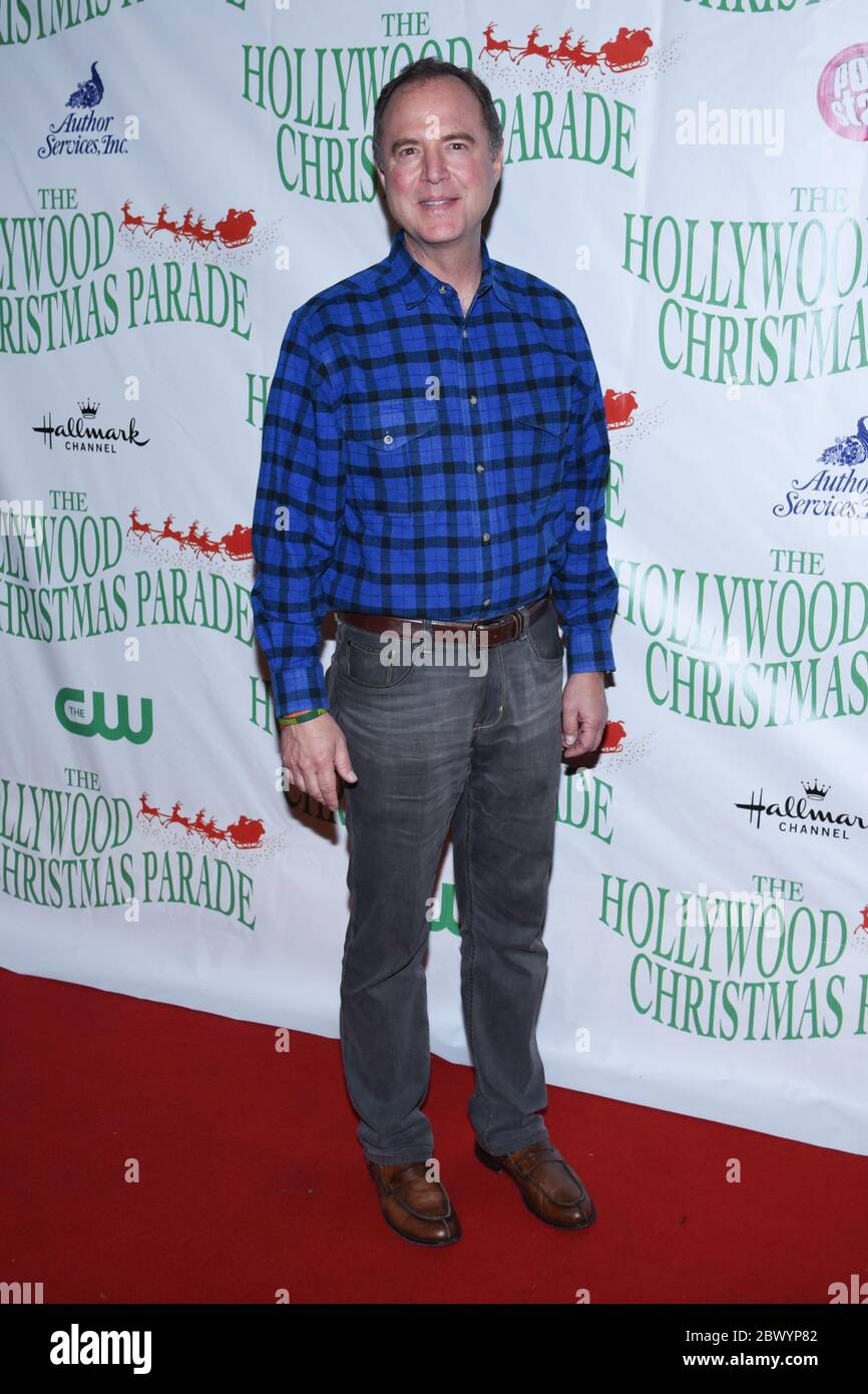 25 novembre 2018, Los Angeles, Californie, États-Unis: Le congressiste Adam Schiff arrive au 87e défilé annuel de Noël hollywoodien à Hollywood en Californie le 25 novembre 2018. (Image crédit : © Billy Bennight/ZUMA Wire) Banque D'Images