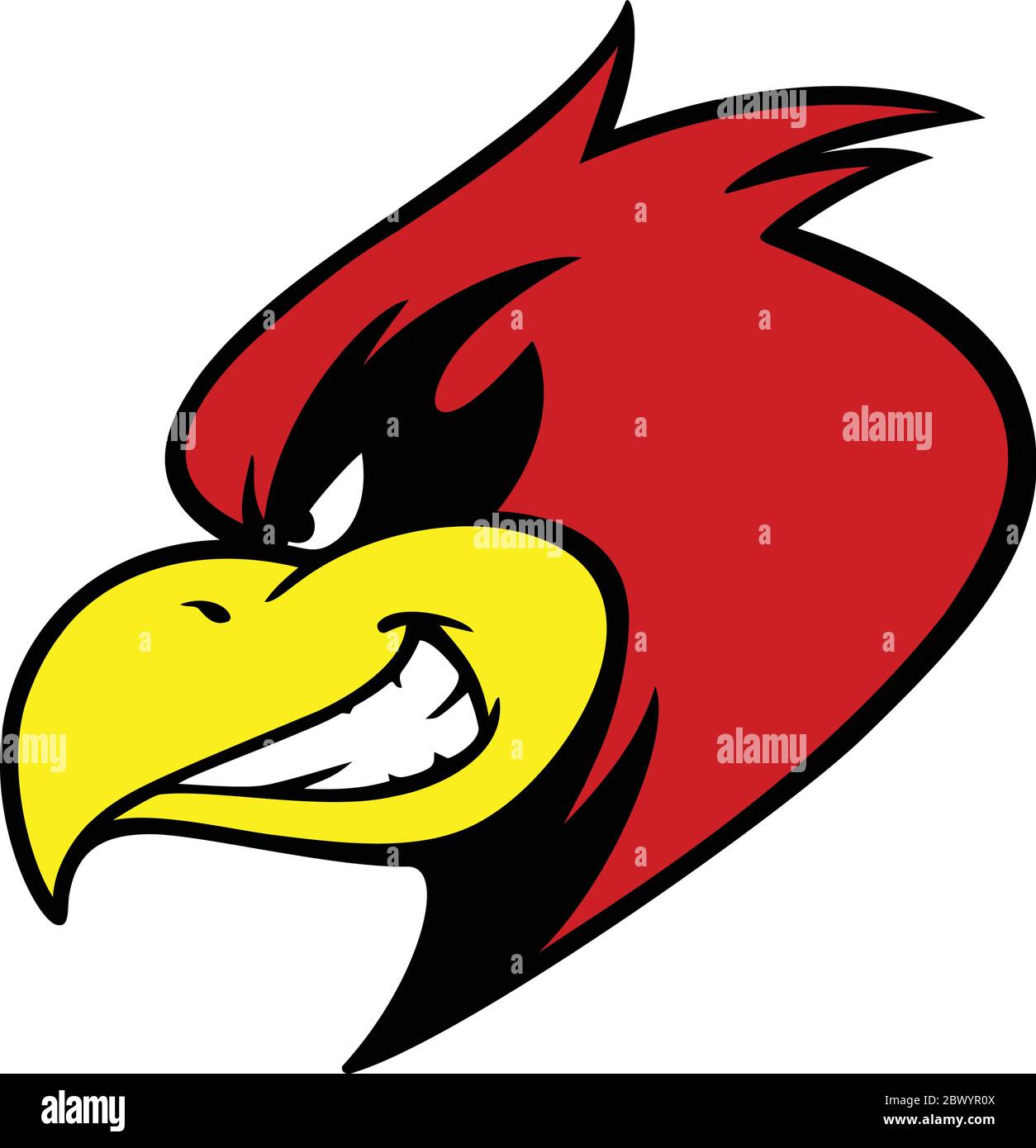 Cardinal Mascot Grin- une illustration d'un Cardinal Mascot Grin. Illustration de Vecteur