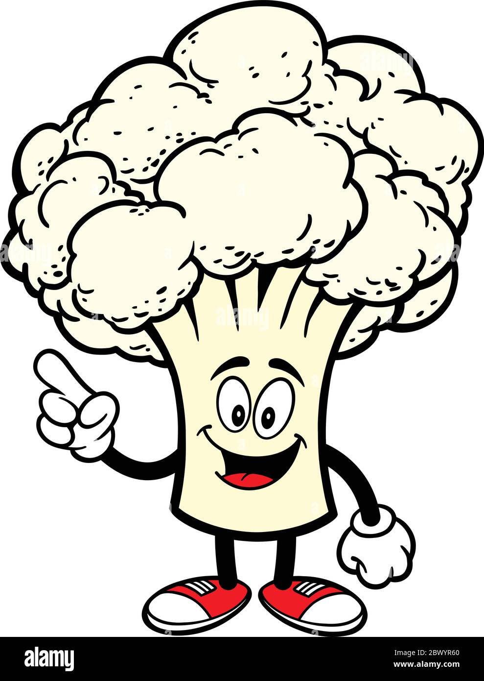 Mascotte de chou-fleur parlant - UNE illustration de dessin animé d'une mascotte de chou-fleur parlant. Illustration de Vecteur