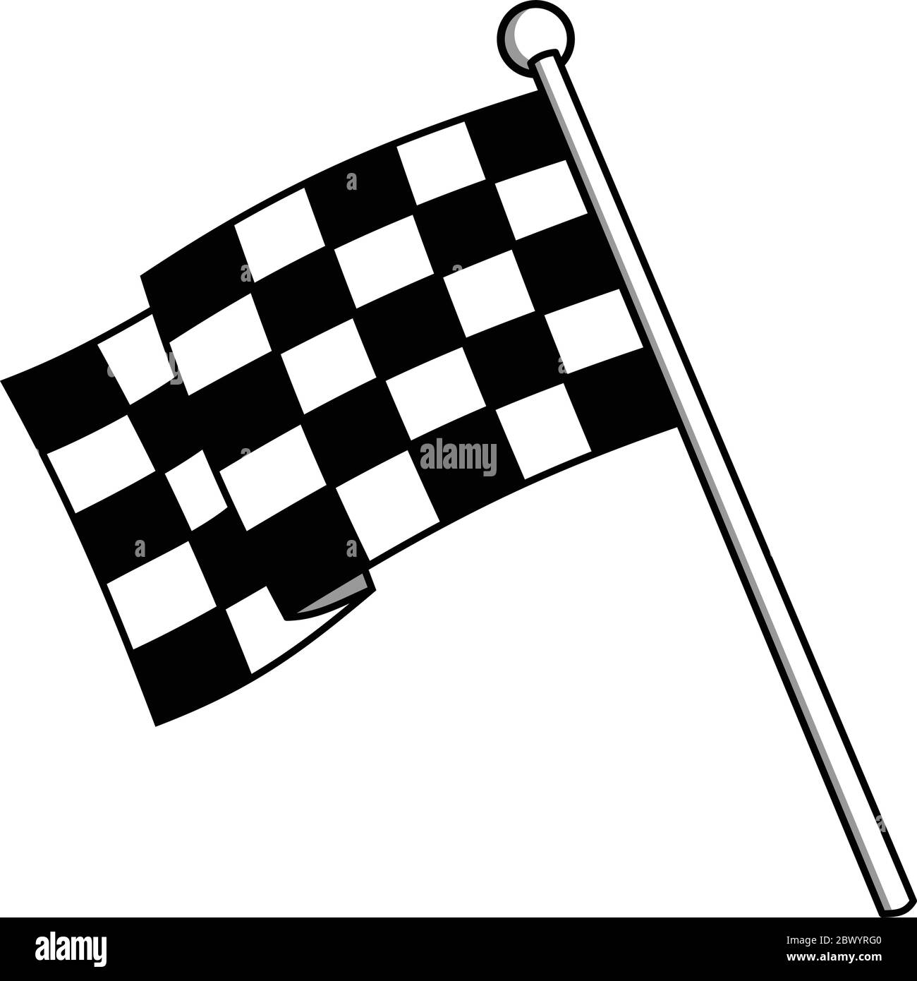 Drapeau à damier - Illustration d'un drapeau à damier. Illustration de Vecteur