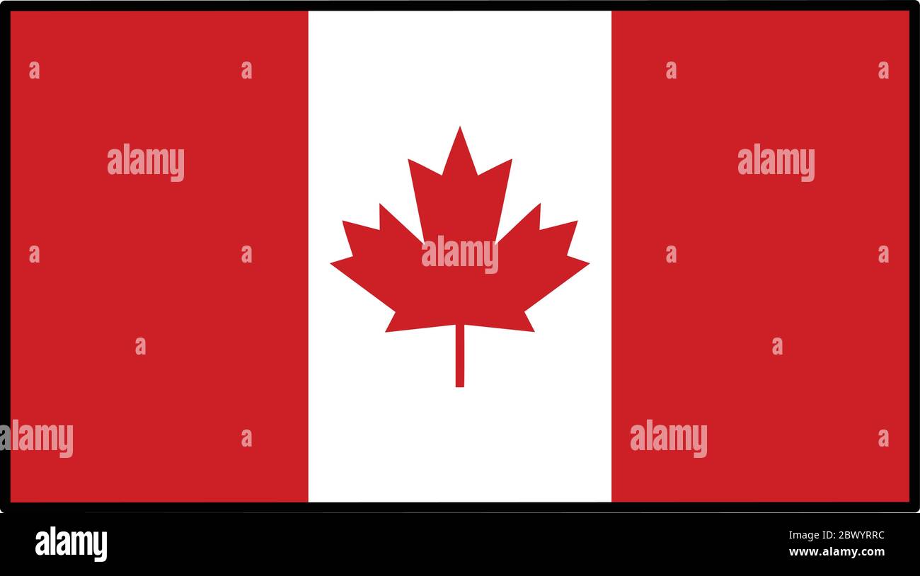 Drapeau du Canada - une illustration du drapeau canadien. Illustration de Vecteur