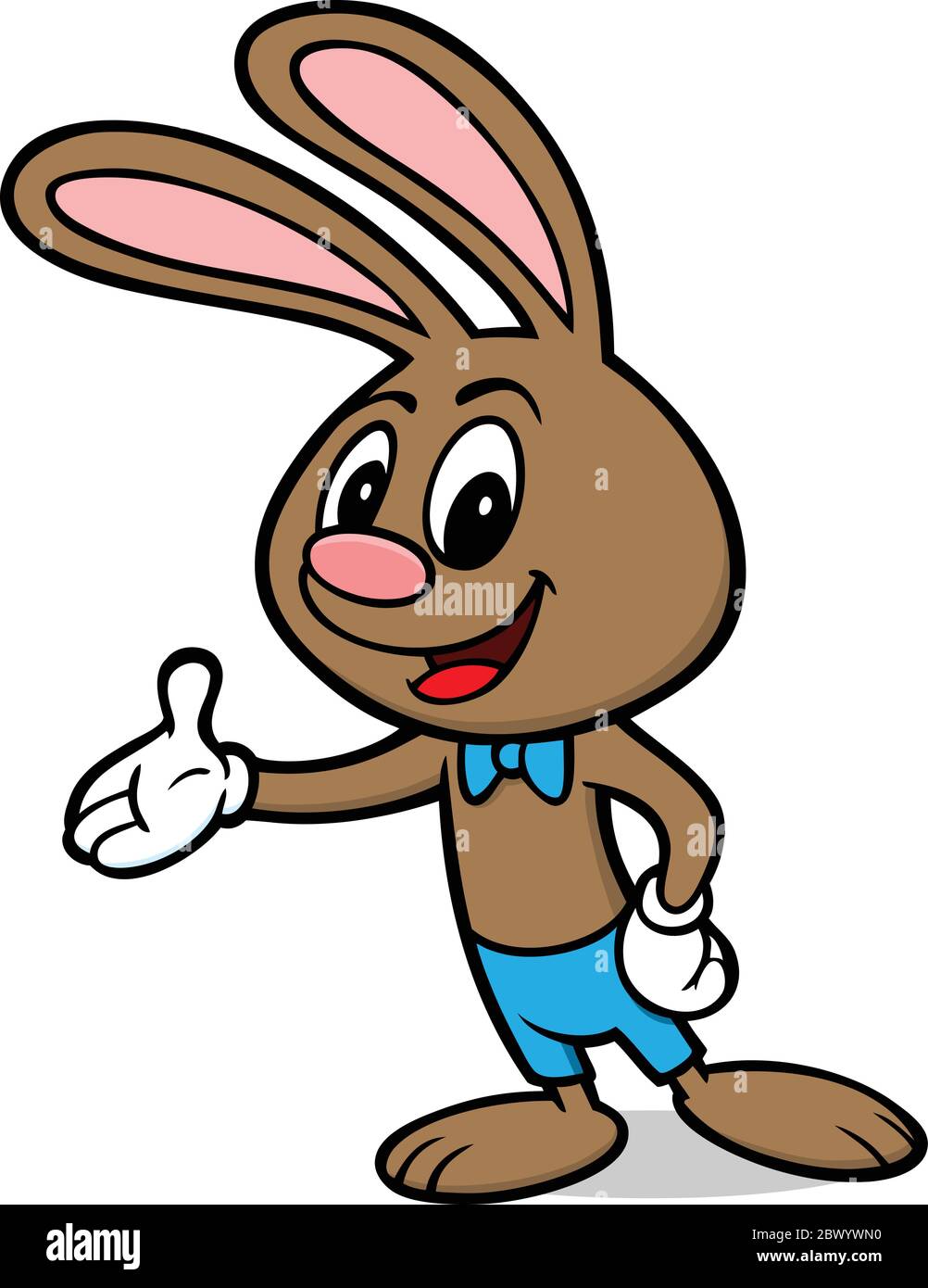Pointage de lapin de Pâques - UN dessin animé Illustration d'un pointage de lapin de Pâques. Illustration de Vecteur