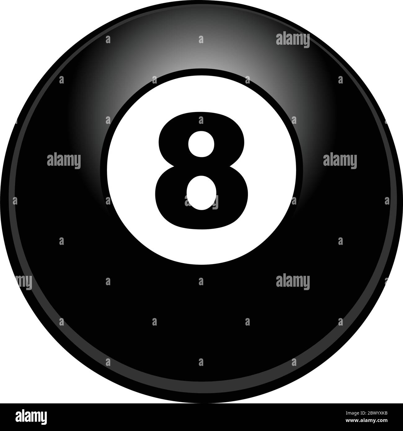 Eight ball pool Banque d'images noir et blanc - Alamy