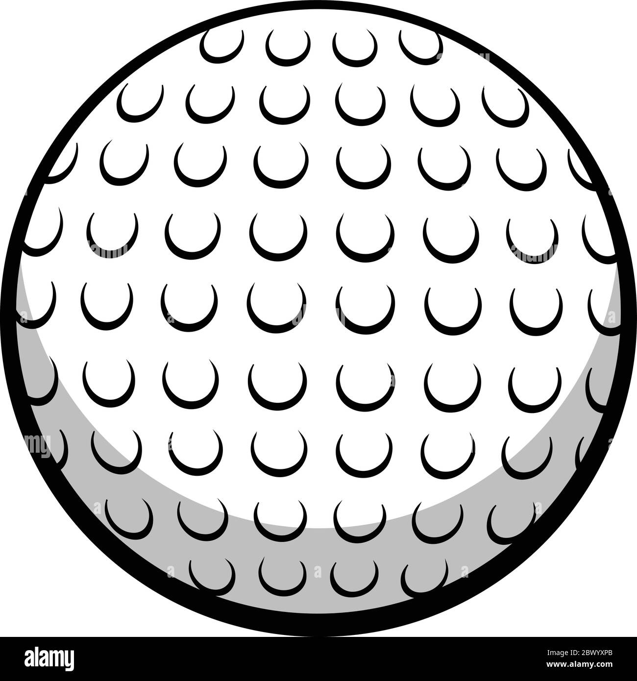 Balle de golf - UNE illustration de dessin animé d'une balle de golf Image  Vectorielle Stock - Alamy