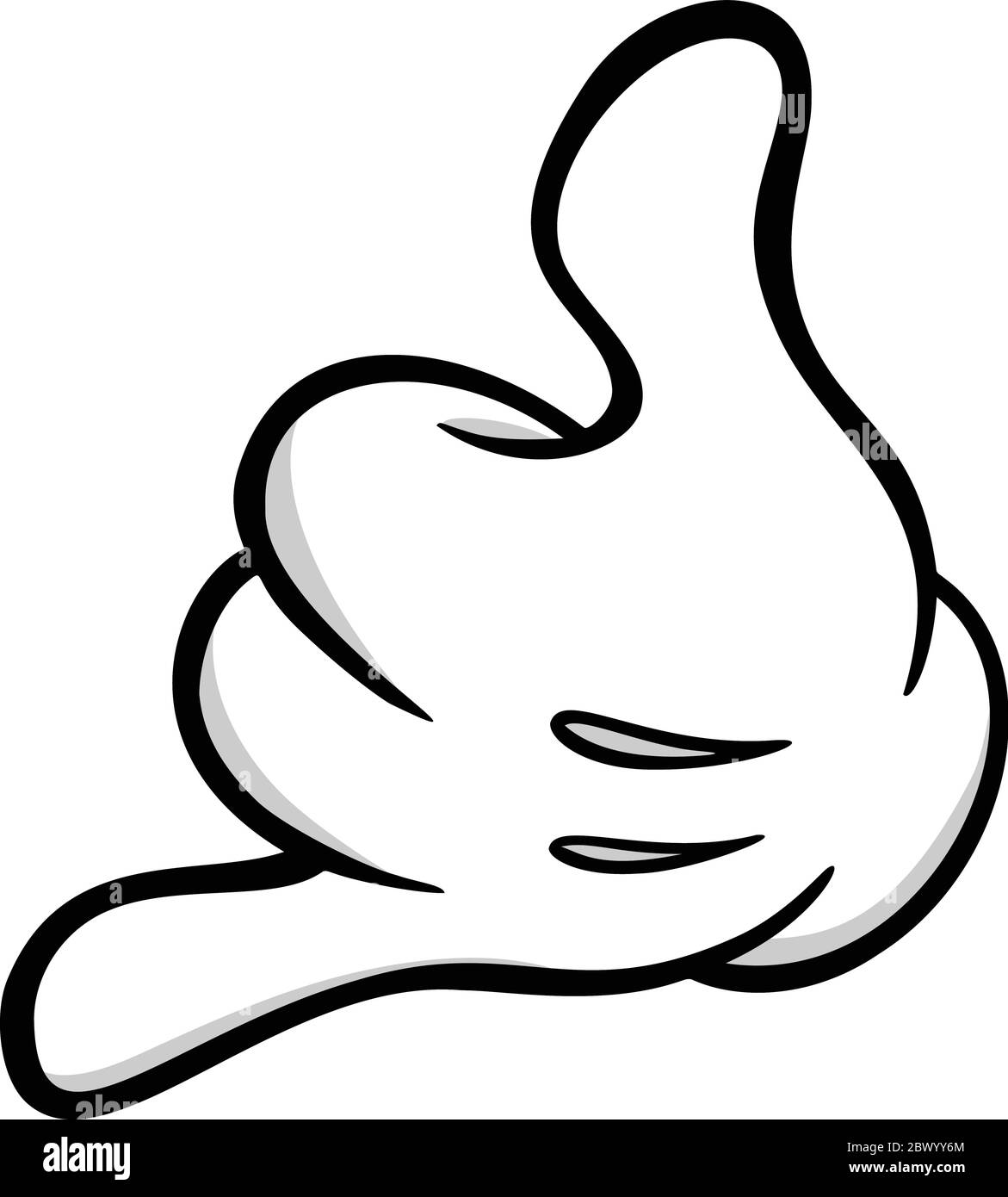 Accrocher main libre de dessin animé - UN dessin animé Illustration d'une main lâche de suspension. Illustration de Vecteur