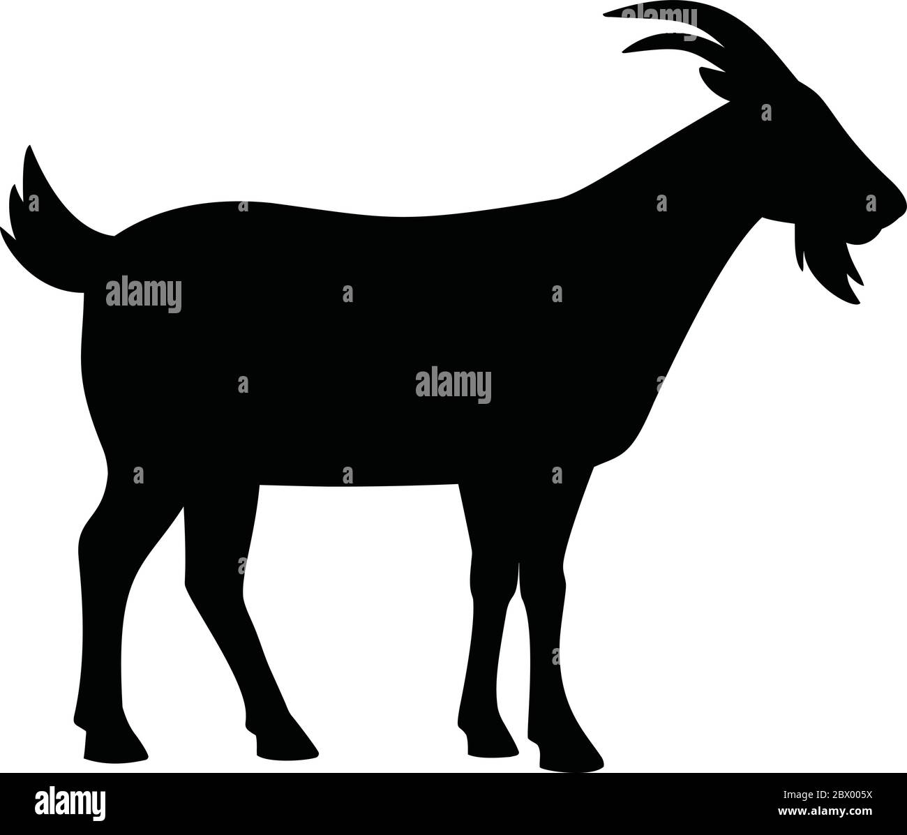Silhouette de chèvre - Illustration d'une silhouette de chèvre. Illustration de Vecteur