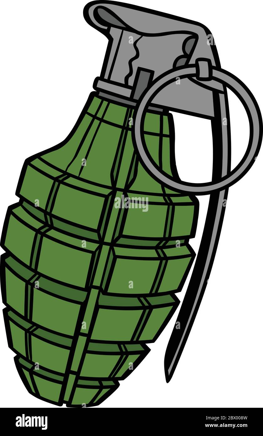 Grenade à la main - une illustration d'une Grenade à la main. Illustration de Vecteur