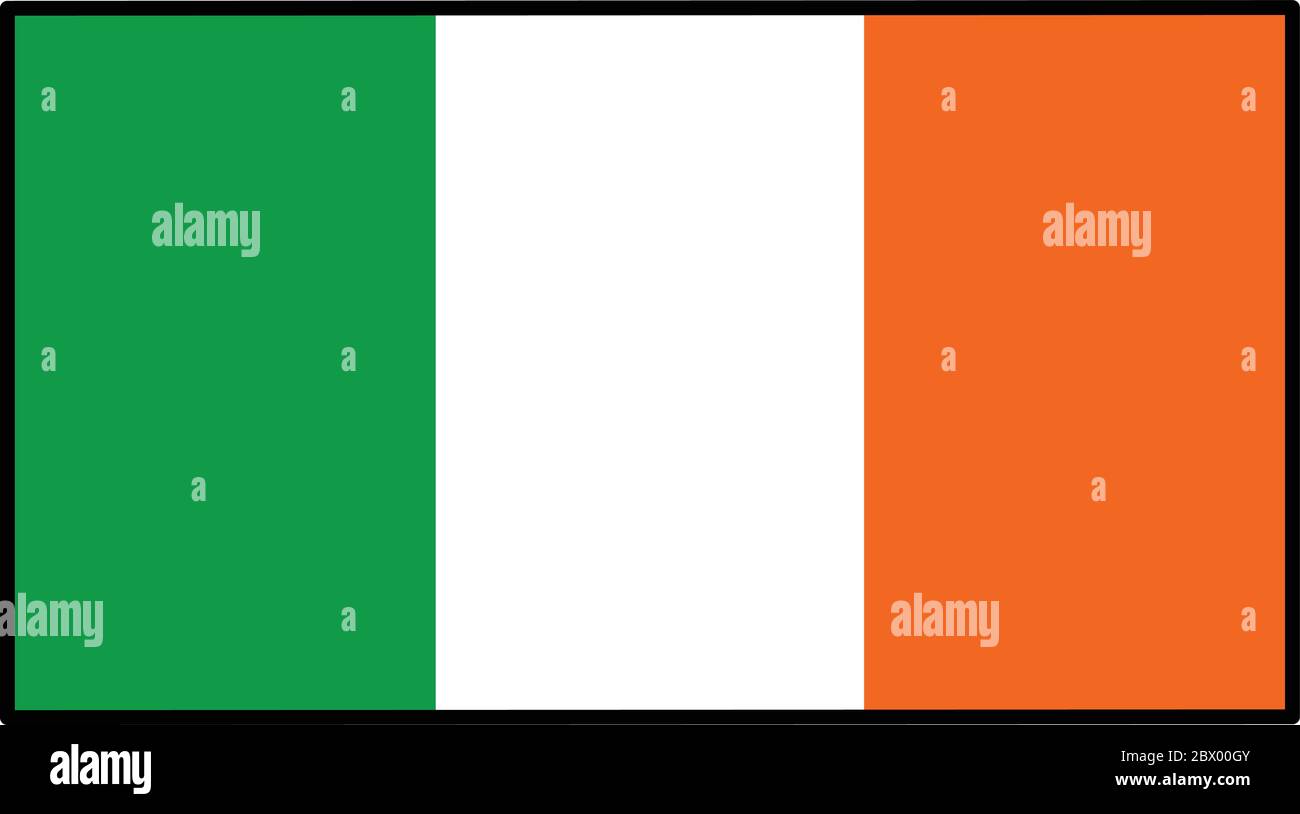 Drapeau irlandais - une illustration du drapeau de l'Irlande. Illustration de Vecteur