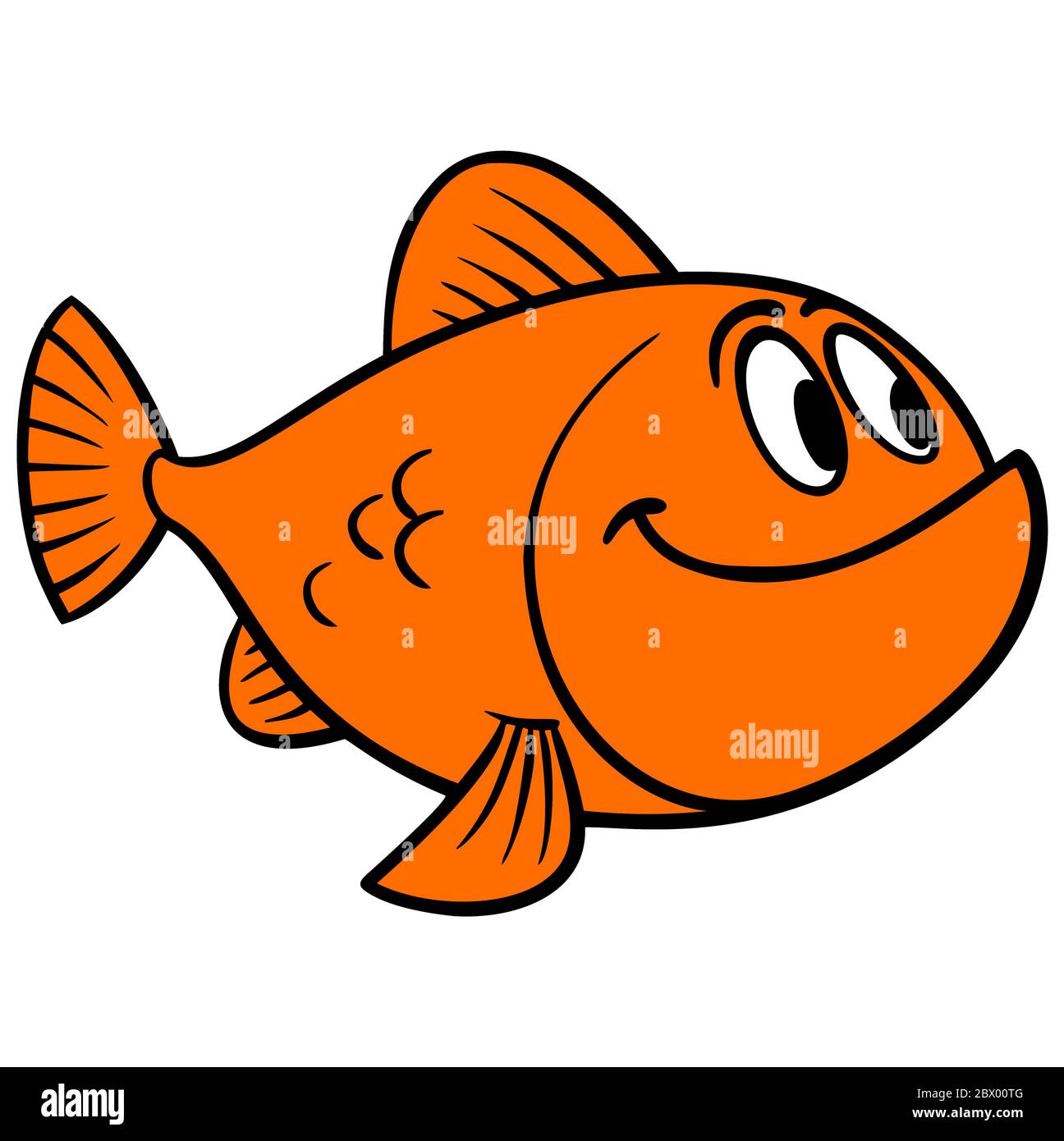 Mascotte de poisson rouge - UN dessin animé Illustration d'une mascotte de poisson rouge. Illustration de Vecteur