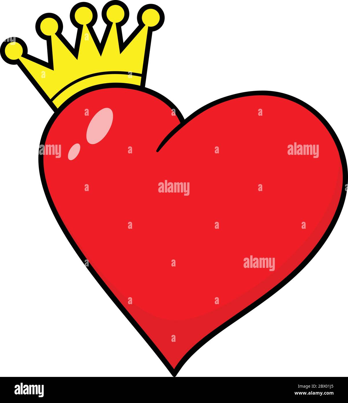 Roi de coeur- une illustration d'un roi de coeur. Illustration de Vecteur
