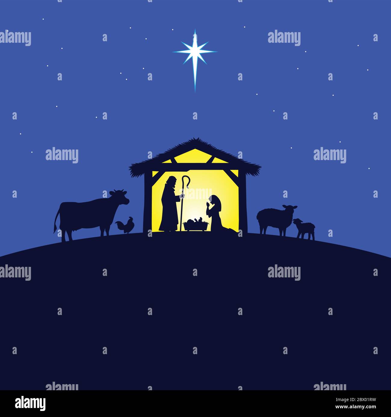 Nativité - une illustration d'un nativité. Illustration de Vecteur