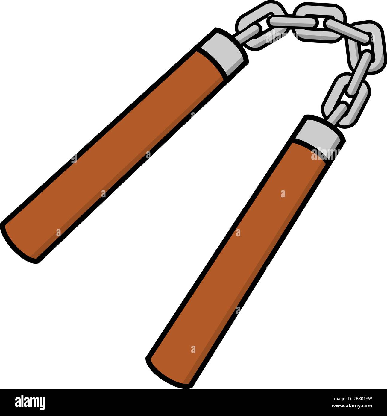 Nunchaku une illustration de Nunchaku Image Vectorielle Stock Alamy