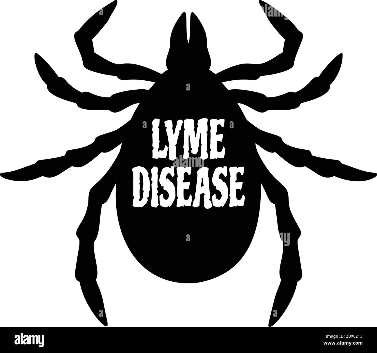 Maladie de Lyme - une illustration d'un signe de la maladie de Lyme. Illustration de Vecteur