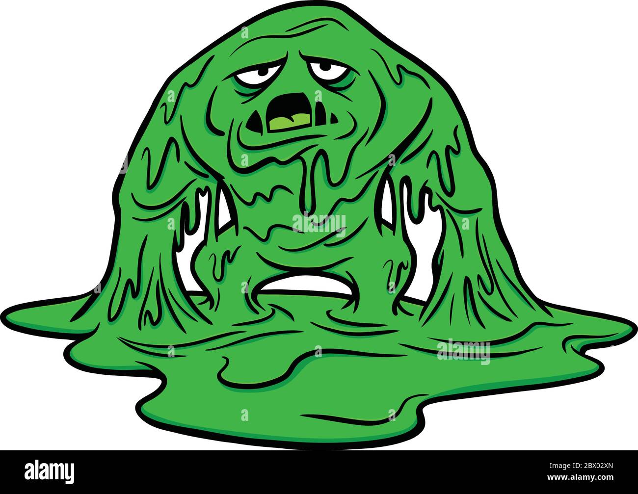 Monstre de mucus - UN dessin-animé Illustration d'un monstre de mucus. Illustration de Vecteur