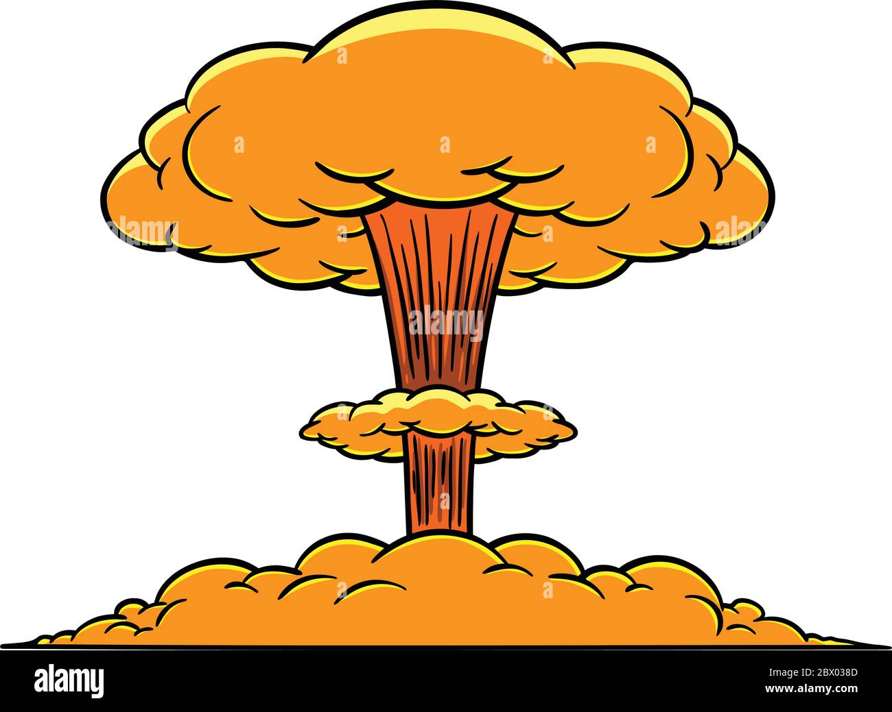 Nuage de champignons - une illustration d'un nuage de champignons. Illustration de Vecteur