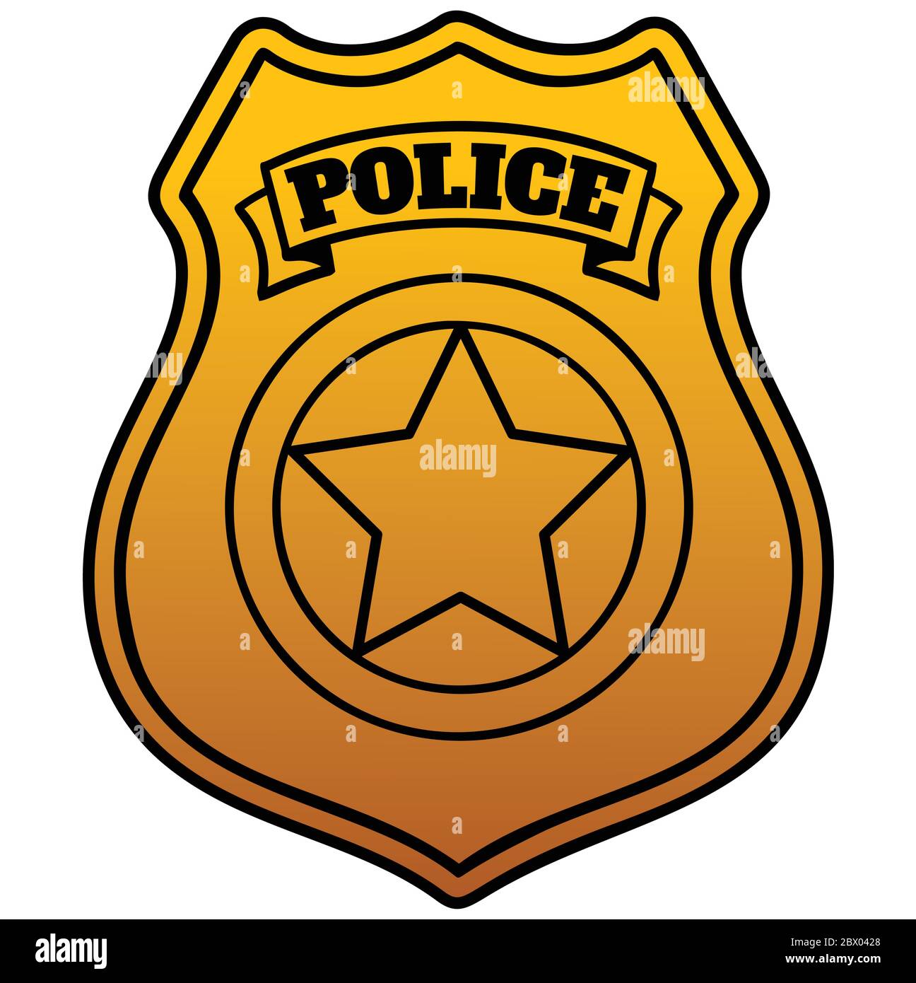 Insigne de police - Illustration d'un insigne de police Image
