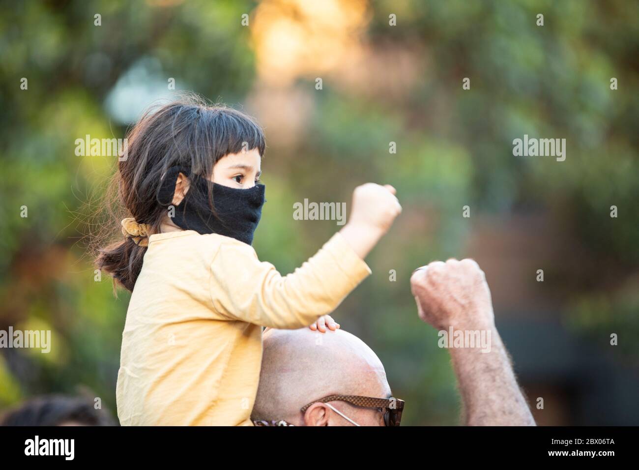 Manifestations pacifiques à San Francisco en réponse au meurtre de George Floyd et d'autres personnes en détention Banque D'Images