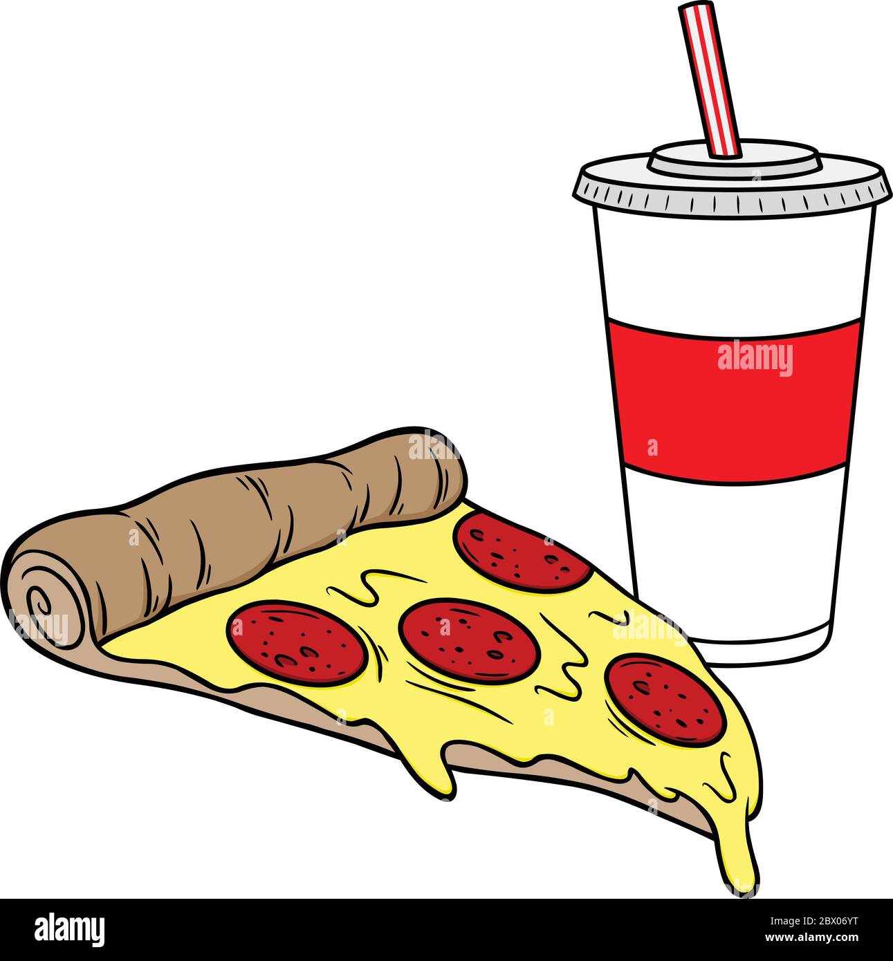 AOTISO Tranche de pizza de dessin animé avec des gouttes de