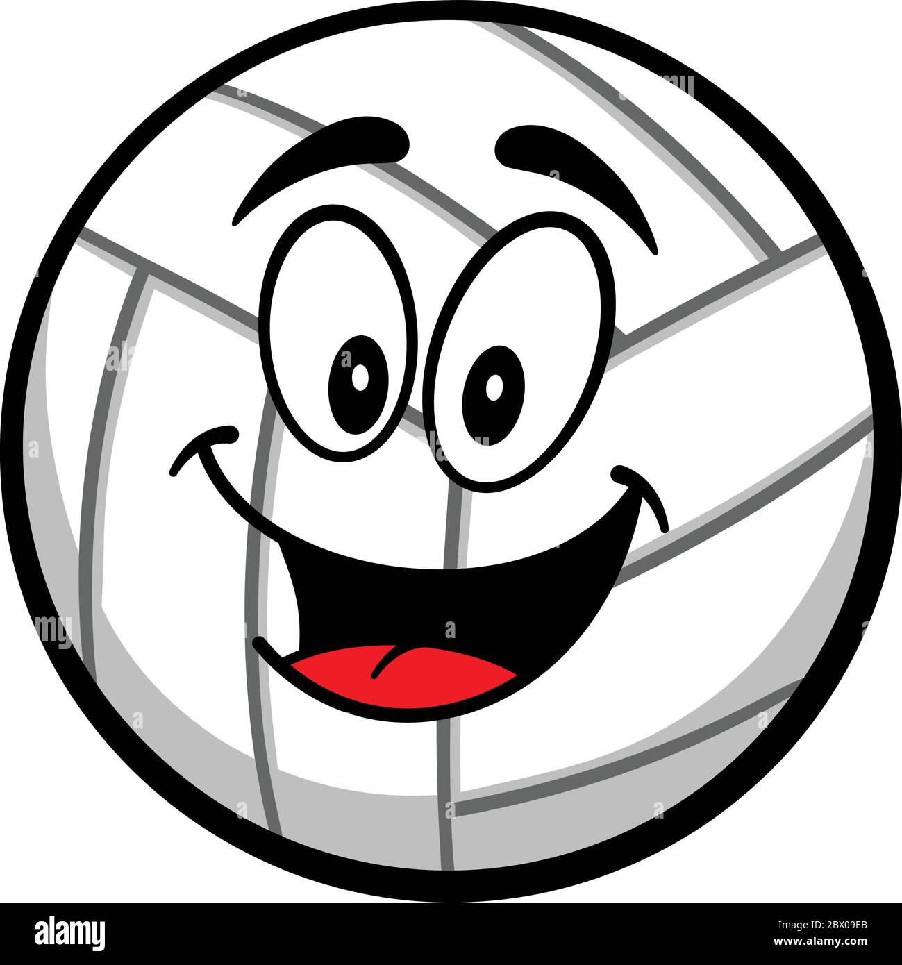 Mascotte de volley-ball - UN dessin de dessin d'une mascotte de volley-ball. Illustration de Vecteur