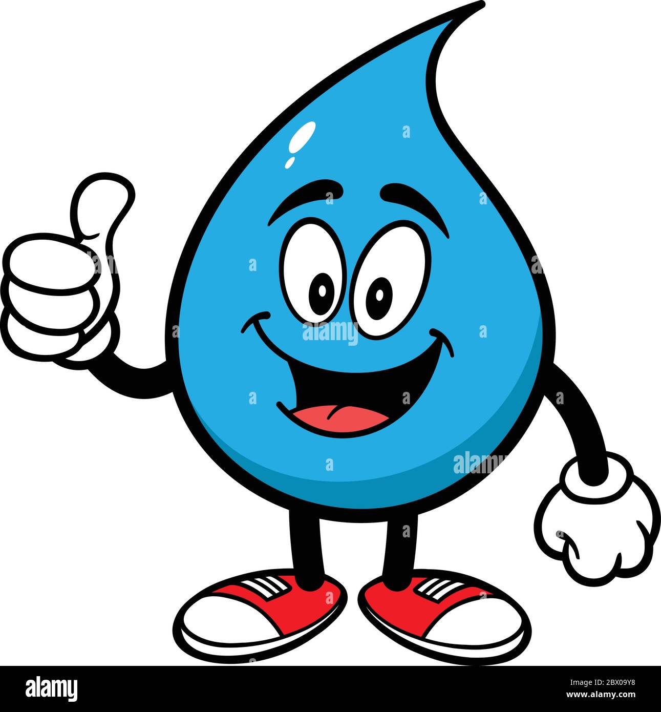 Goutte d'eau avec des marneaux - UN dessin animé Illustration d'une goutte d'eau avec des marneaux. Illustration de Vecteur