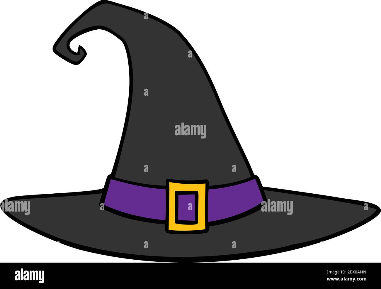 Chapeau de sorcière - une illustration d'un chapeau de sorcière. Illustration de Vecteur