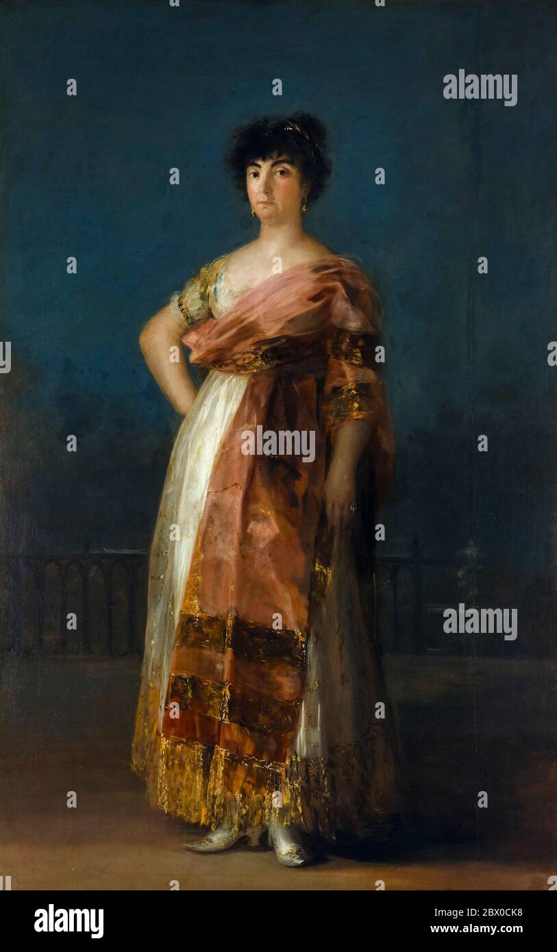 Francisco Goya, la Tirana: María del Rosario Fernández (1755-1803), actrice espagnole, peinture de portrait, 1792 Banque D'Images