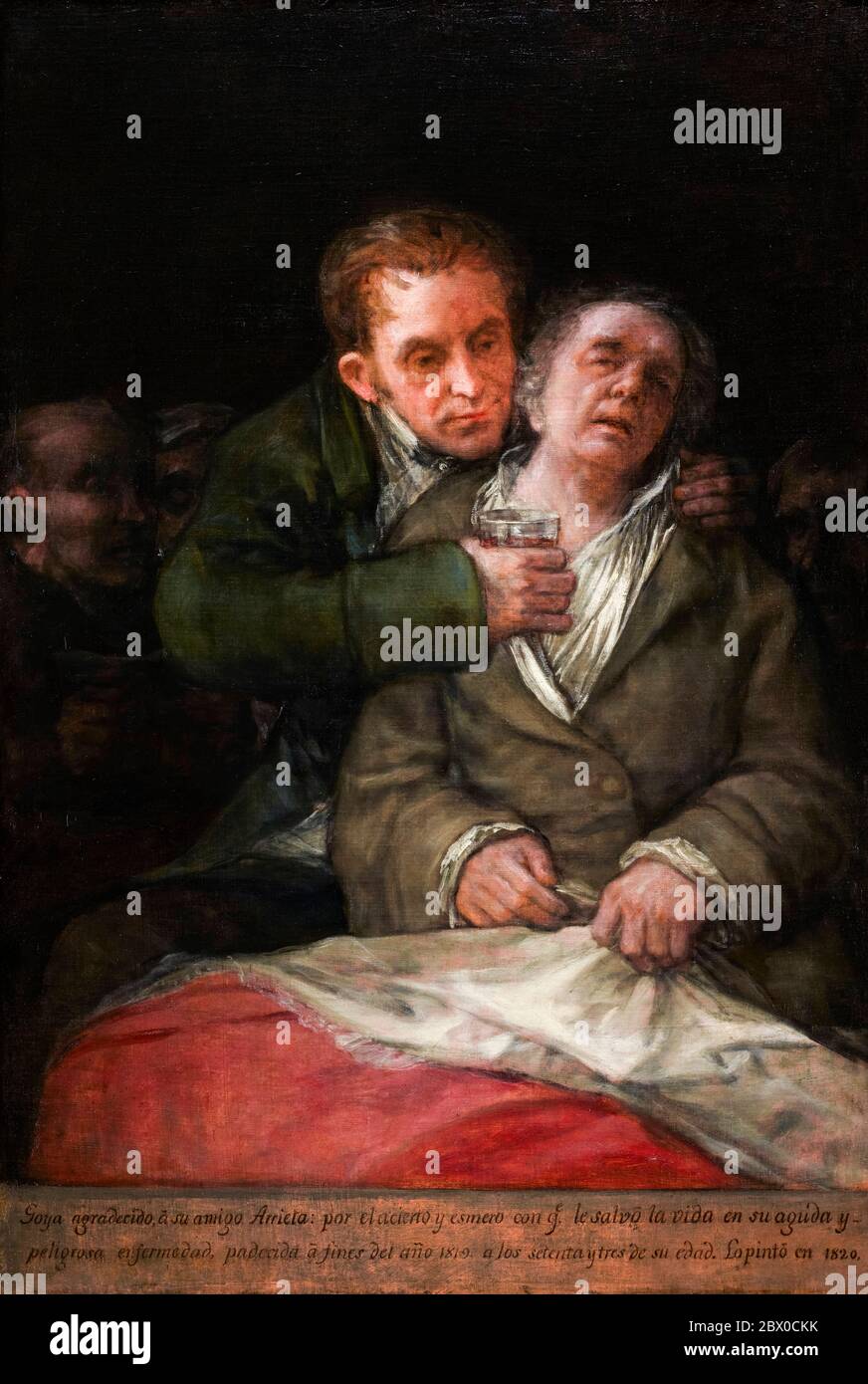 Francisco Goya, autoportrait avec Dr Arrieta, peinture, 1820 Banque D'Images