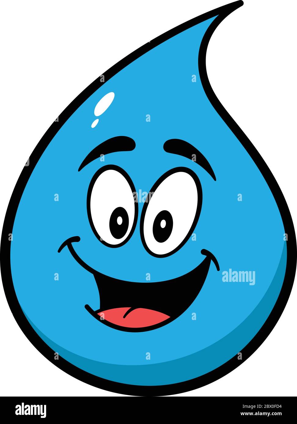 La mascotte de la goutte d'eau - UNE illustration de dessin animé d'une mascotte de la goutte d'eau. Illustration de Vecteur