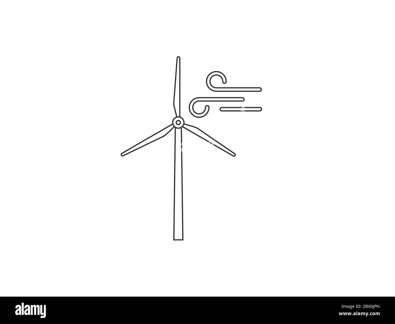 Énergie éolienne, icône éolienne. Illustration vectorielle, conception plate. Illustration de Vecteur