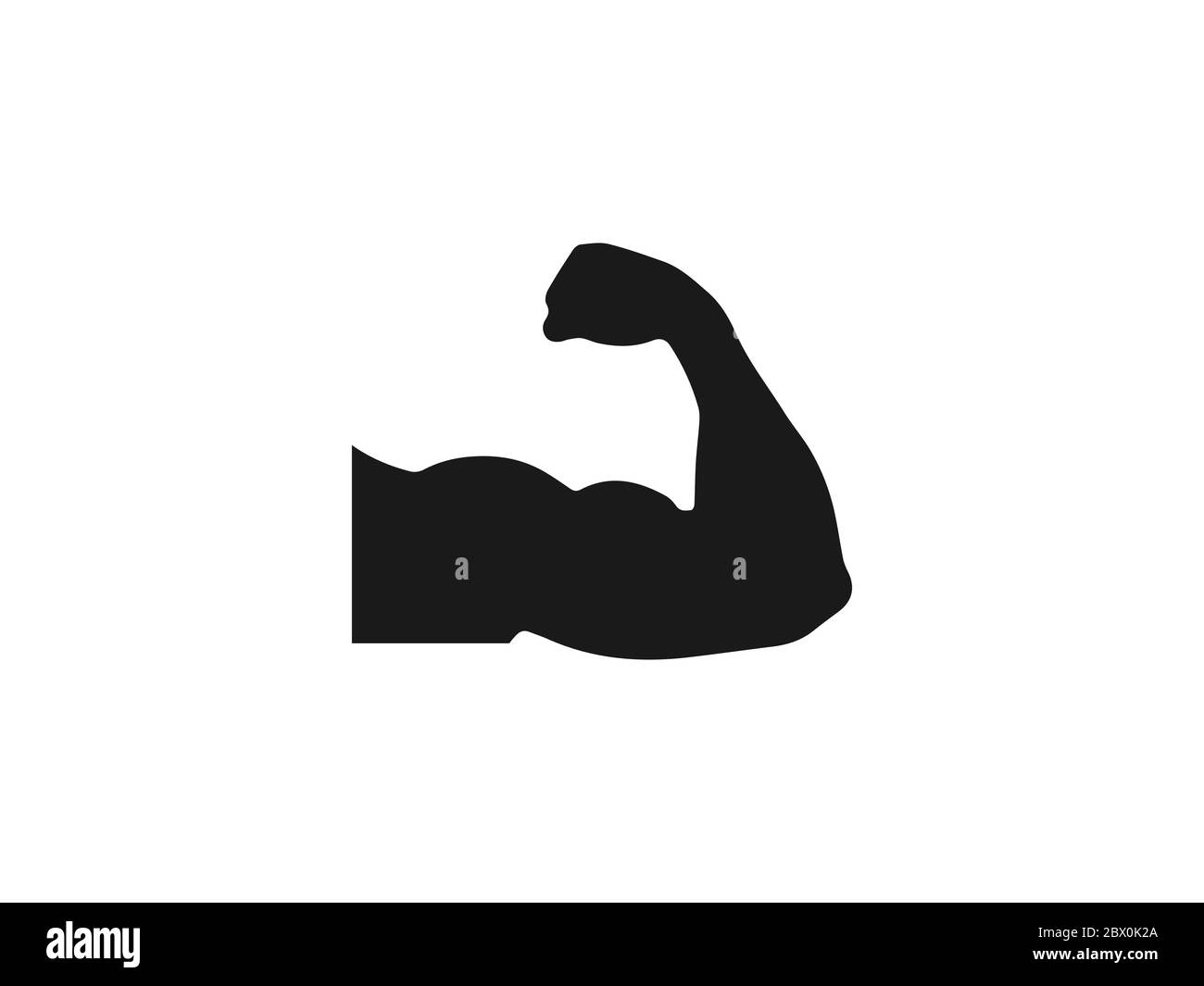 Biceps, icône de muscle. Illustration vectorielle, conception plate. Illustration de Vecteur