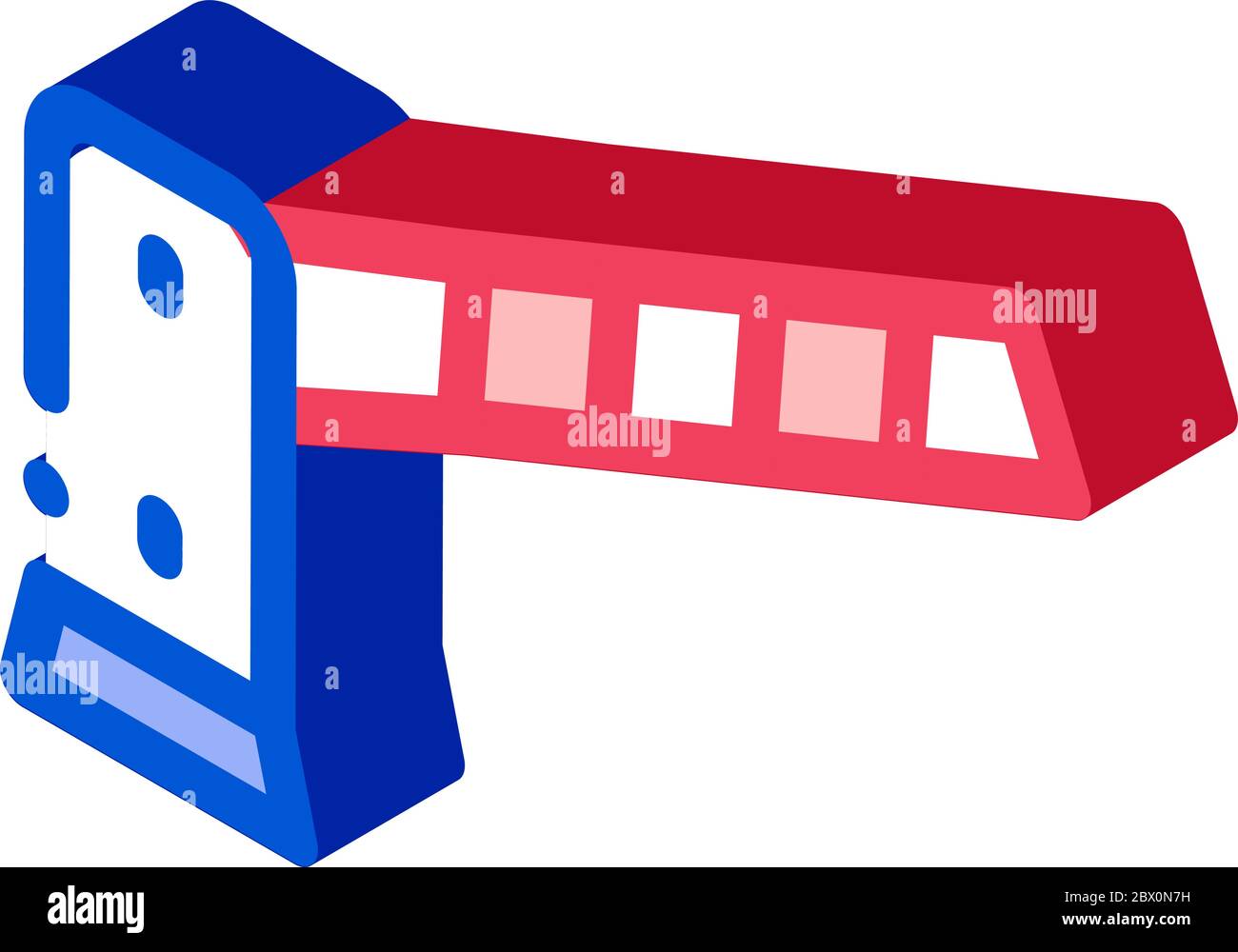 Illustration vectorielle de l'icône isométrique de barrière de stationnement Illustration de Vecteur