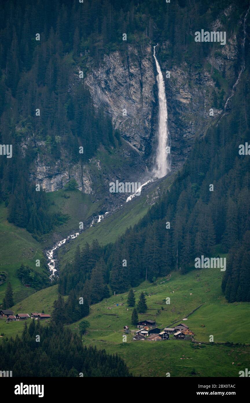 Säuber Wasserfall im Schächental am Klausenpass, Uri Banque D'Images