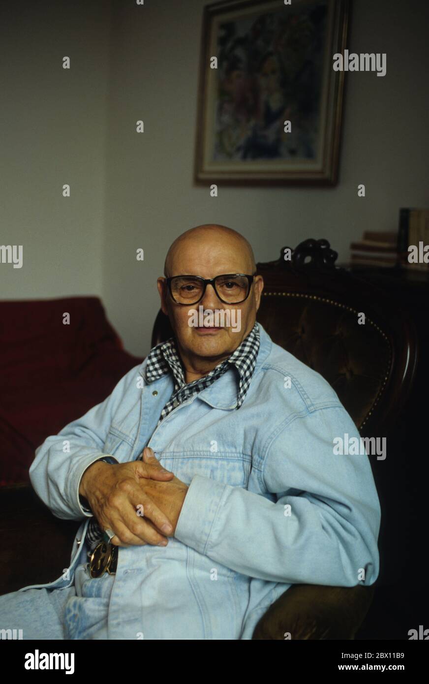 Portrait de Carlo Coccioli à sa place 1999 ©Basso CANNARSA/Opale *** Légende locale *** Contenu Premium, cette image fait l'objet de tarification spŽ Banque D'Images