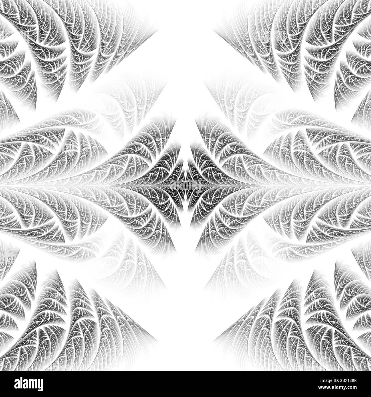 Résumé illustration monochrome fractale pour creative design Banque D'Images